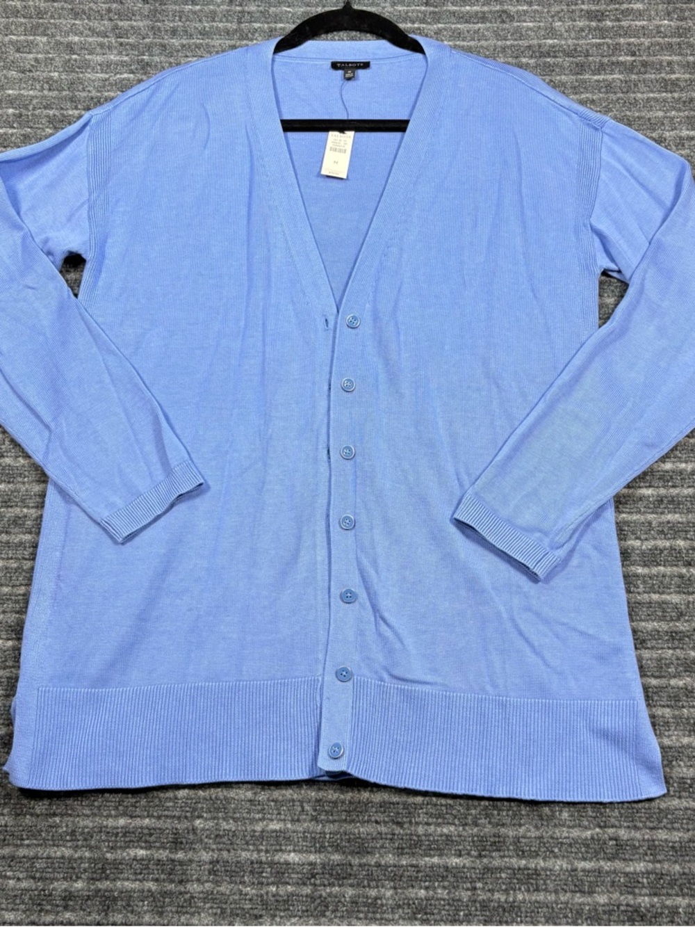 Talbots Powder Blue V-Neck Button Front Cardigan